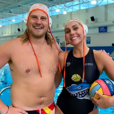 Sharks & Canucks in the water!! Guest Coaches from Team Canada & Team Australia visit our Last Youth Pool Practice of the 2021-2022 Season at the H2O Adventure & Fitness Centre