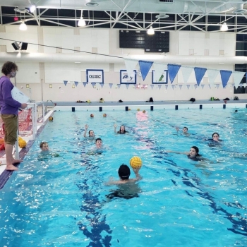 The Water Polo swim club training at H2O pool in Kelowna, BC.