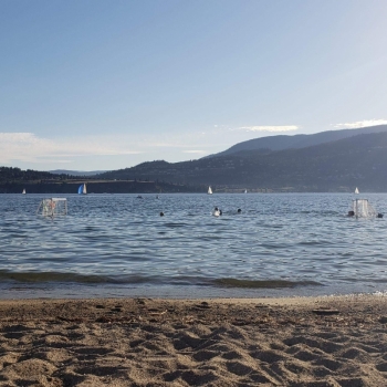 Summer water polo on the lake in Kelowna